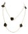 Garnet Black Coral 14k Yellow Gold Necklace 36" For Sale