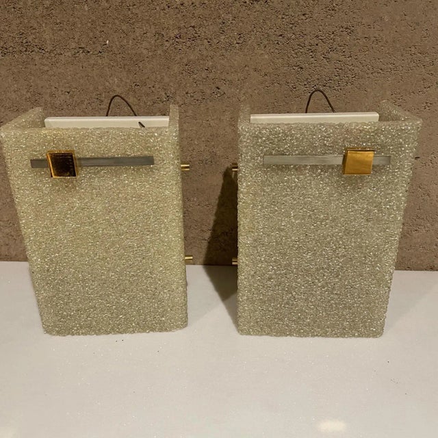 1970s Minimalist Modern Arlus Textured Wall Sconces, France - a Pair For Sale - Image 11 of 12