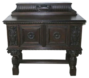 Antique Carved Oak Sideboard, 1880s