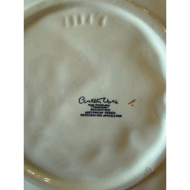 Vintage Hand Painted "Green Foxglove" Pattern Dish by Carlton Ware For Sale In Austin - Image 6 of 6