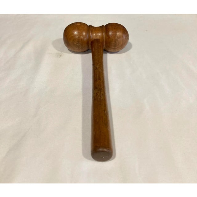 Antique Turned Wood Gavel, Double-Head Judge's or Auctioneer's Hammer For Sale - Image 4 of 8