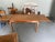 French Provincial Style Draw Leaf Dining Table With Oak Parquet Top With 6 Chairs For Sale - Image 4 of 8