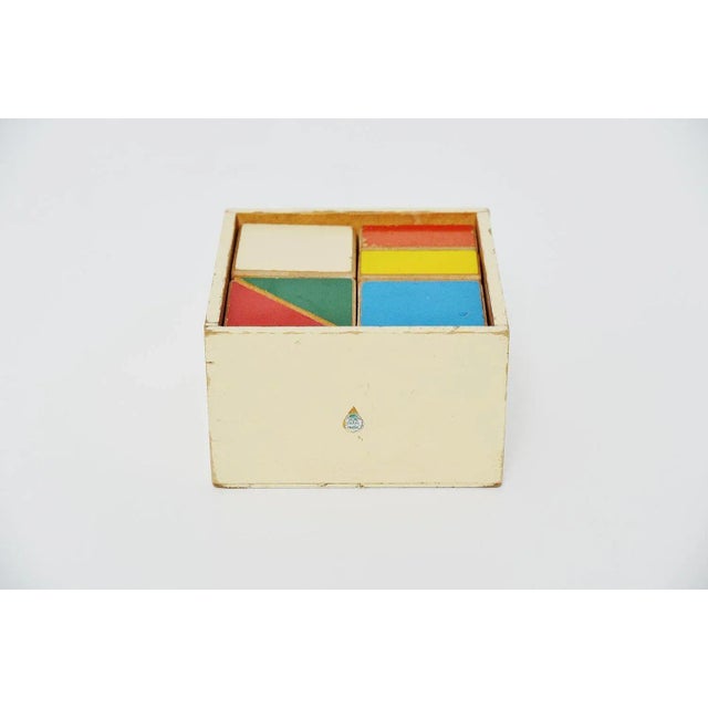 Very nice and highly decorative wooden toy cubes puzzle box model 255, designed by ko verzuu for ado holland in the 1955....