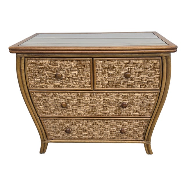 Basketweave Wicker Chest For Sale