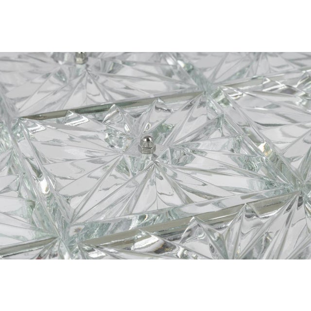 Large Faceted Crystal Flush Mount, Germany, 1960s For Sale - Image 6 of 15