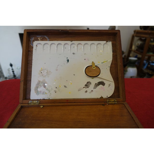 Vintage Painters Case in Wood, 1930s For Sale - Image 3 of 9