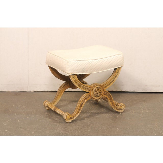 French Louis XVI Inspired Curule Stool For Sale - Image 4 of 13