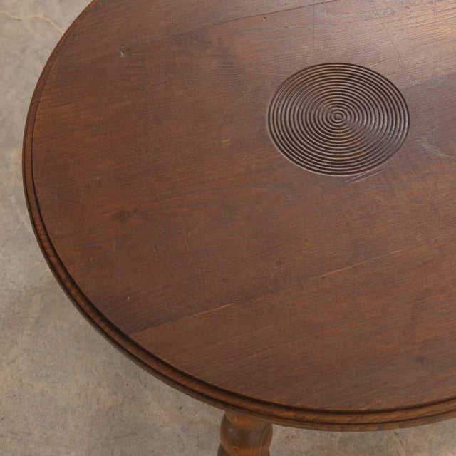 Brown 1940s French Bobbin Wood Table by Charles Dudouyt For Sale - Image 8 of 8