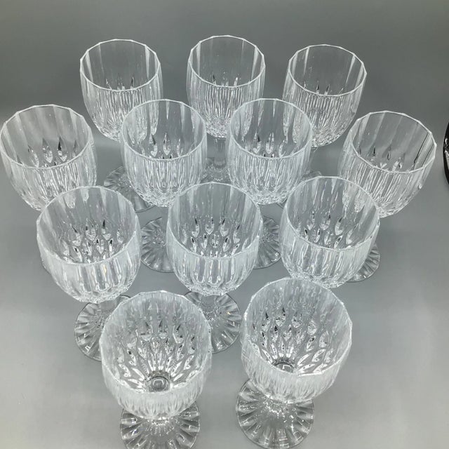 French Fluted Stem Bretagne Water Goblets-Set of 12 For Sale - Image 12 of 12