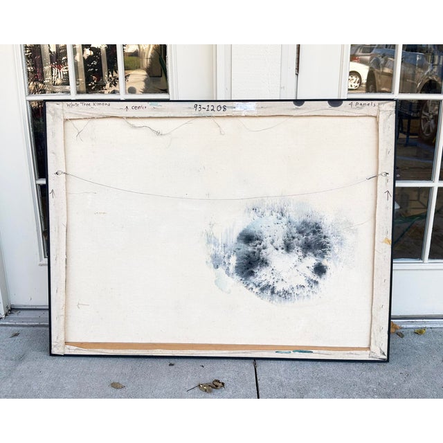 Paint “White Tree Kimono” Abstract Acrylic and Enamel on Canvas Painting by Martha Kaplan For Sale - Image 7 of 8