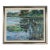 Lau Chun Water Lily Landscape Oil Painting on Canvas, Framed Impressionist Pond Scene For Sale