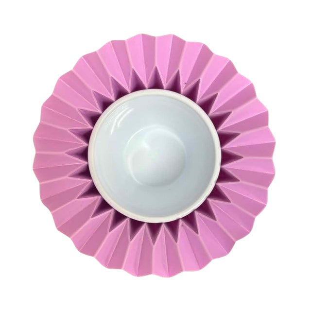 Postmodern Vintage Kosma Pleated Plastic Planter / Vase, West Germany For Sale - Image 3 of 6