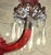 19th Century French Art Nouveau Red Art Glass/ Crystal Gilt Bronze Candle Wall Sconces Attrib. Baccarat True Left and Right Form For Sale - Image 15 of 18