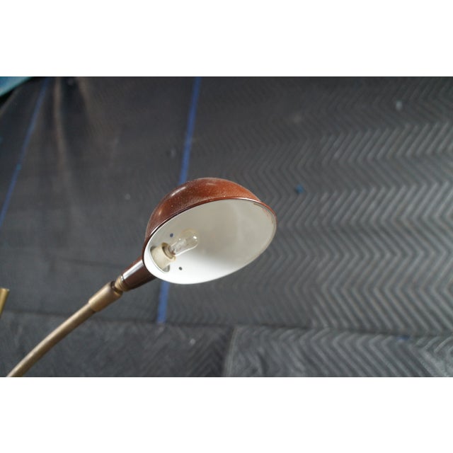 Late 20th Century Late 20th Century Robert Abbey Brass Enameled Pharmacy Reading Library Floor Lamp 54" For Sale - Image 5 of 11