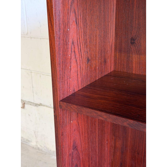 Rosewood Bookcase Shelving Unit With Tapered Legs Storage Display Denmark 1960s For Sale - Image 4 of 10