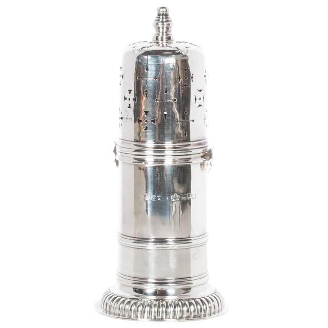 Antique Sterling Silver Silver Sugar Shaker Caster Muffineer Elkington & Co London 1912 For Sale In Portland, OR - Image 6 of 12