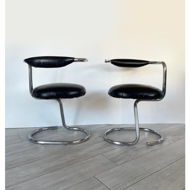 Giotto Stoppino Vintage Cobra Model Chairs by Giotto Stoppino, 1970, Set of 5 For Sale - Image 4 of 18