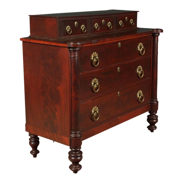 Antique American Empire Mahogany Chest For Sale