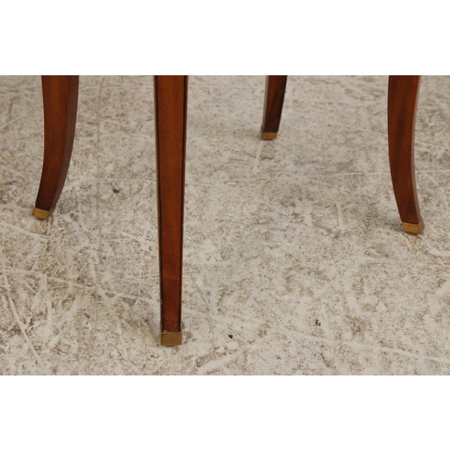 Maitland Smith 3 Drawer Satinwood Louis XV Style End Table For Sale - Image 12 of 18