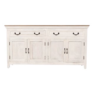 Jamya 69" Solid Wood Sideboard, White For Sale