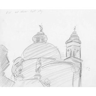 1957 Charles Merril Mount View of Venice Drawing For Sale