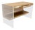 Lucite Base Faux Snake Skin Sculptural Shape One-Drawer Writing Table Desk For Sale