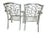 The Patio Garden Cast Aluminum Armchair Silver Set of 2 is a stylish and durable addition to any outdoor space. These...