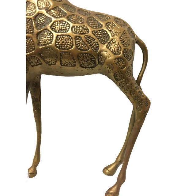 Vintage Mid-Century Brass Giraffe For Sale - Image 6 of 8