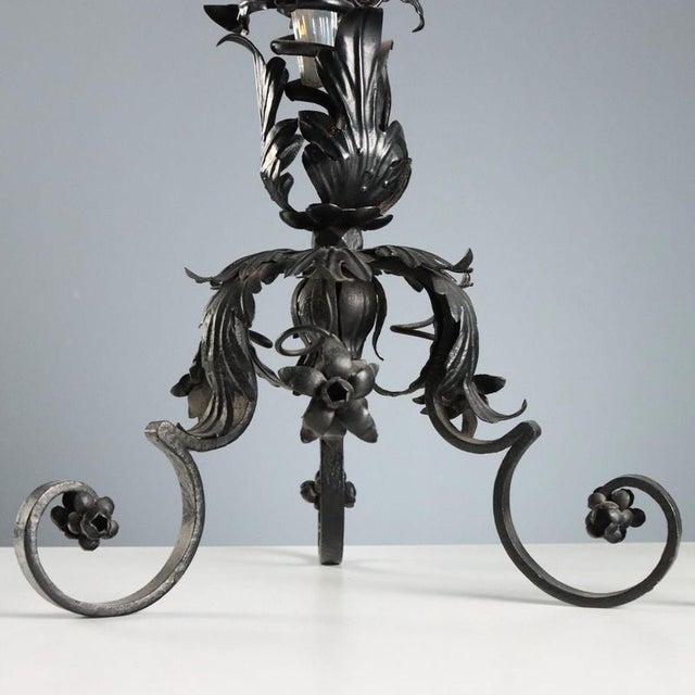 Metal Wrought Iron and Glass Vases from Manifattura di Murano, Set of 2 For Sale - Image 7 of 8