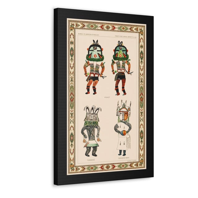 Atelier Aria Lumae Hopi Kachina Ritual Figures Companion Three Piece Gallery Board Set 18" X 27" For Sale - Image 10 of 18