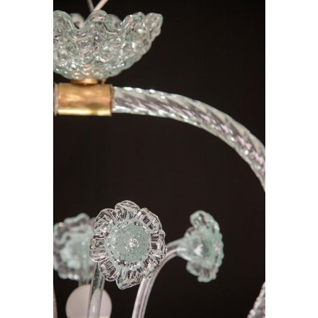 Blue Blue Barovier E Toso Light With Flowers, 1940s For Sale - Image 8 of 11