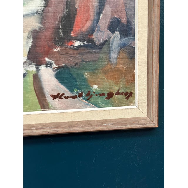 Mid-Century Modern Knut Ljungberg, Seascape, 1960s, Oil Painting on Canvas, Framed For Sale - Image 3 of 15