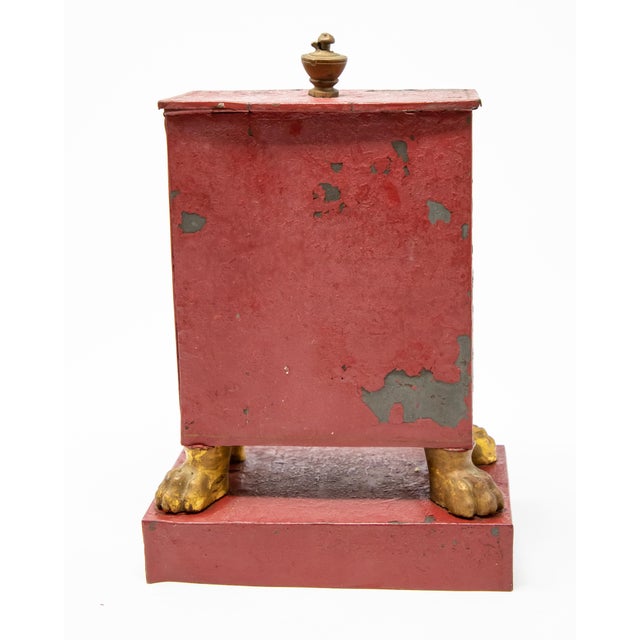 Red and Gold Pocket Watch Safe For Sale - Image 11 of 13