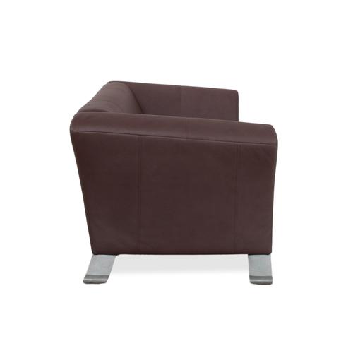 Textile Model 322 2-Seater Sofa in Mocha Brown Vegan Leather from Rolf Benz For Sale - Image 7 of 10