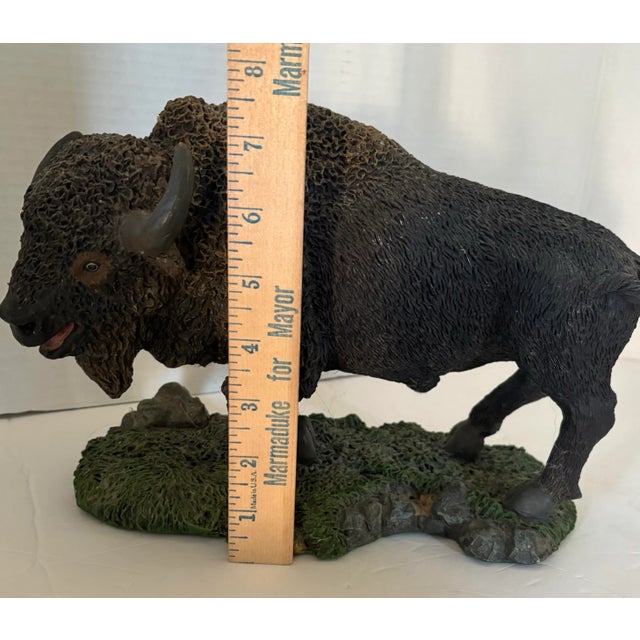 Vintage Male Bison Tabletop Animal Sculpture For Sale In Indianapolis - Image 6 of 9