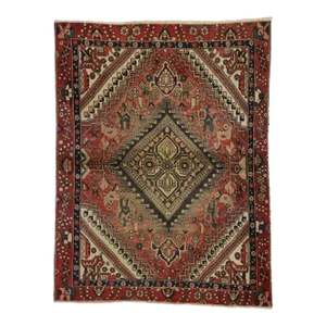 Vintage Persian Shiraz Rug - 04'09 X 06'02