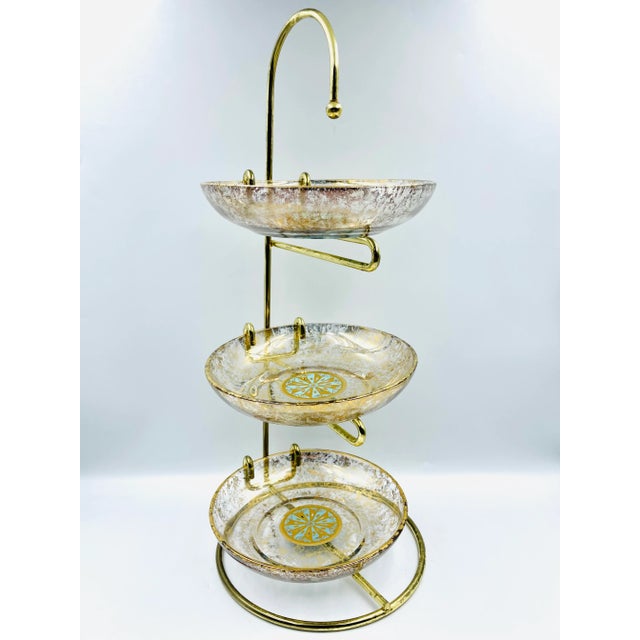 Mid 20th Century Vintage Georges Briard Gold Leaf Tower - 4 Piece Set For Sale - Image 5 of 10