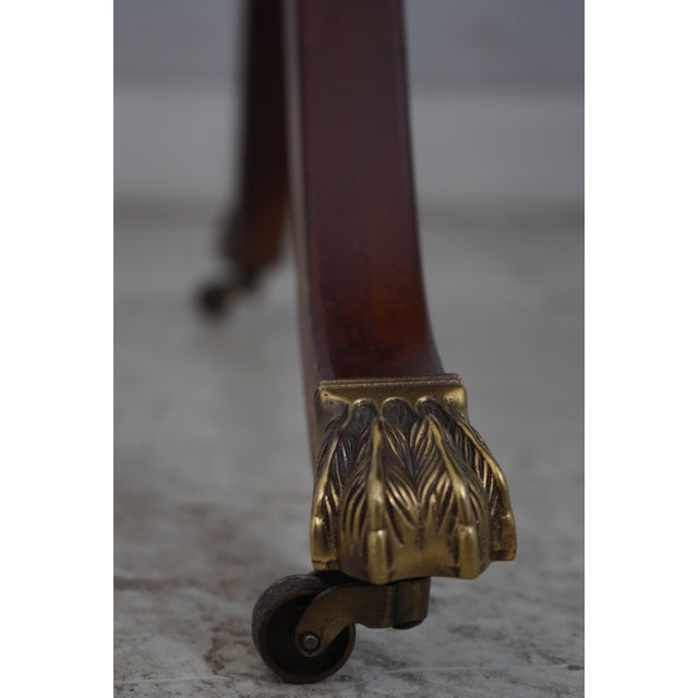 Maitland Smith Leather Top Games Table For Sale - Image 10 of 18