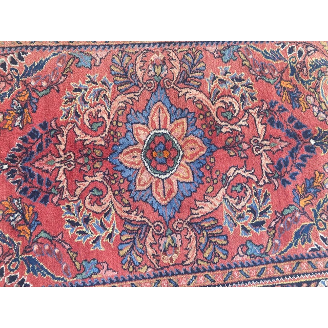 Antique Hand-Knotted Turkish Rug, Wool, Floral Design, 1940, Turkey For Sale - Image 13 of 17