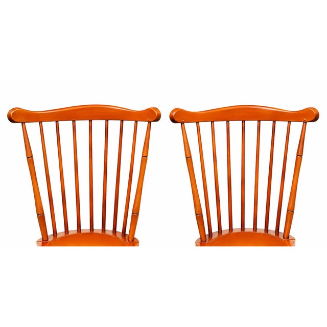Authentic Stickley Sold Wood 6 Spindle-Back Windsor Chairs For Sale In Tampa - Image 6 of 13