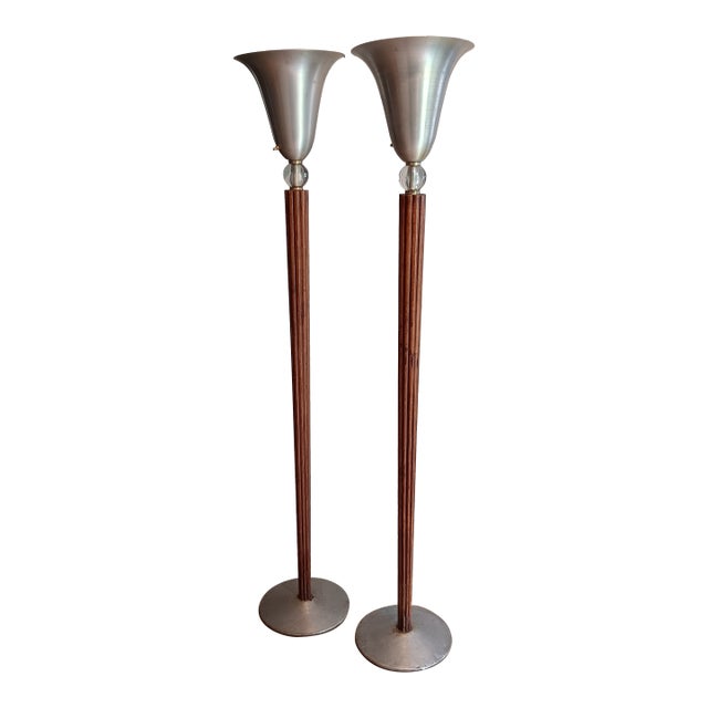 1930s Art Deco Torchieres - a Pair For Sale