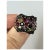 Sterling silver multi-color gemstone ring. Features faceted citrine, garnet, peridot and more! All set in a unique band...