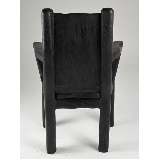Black Massive Oak Armchair by Logniture For Sale - Image 8 of 13