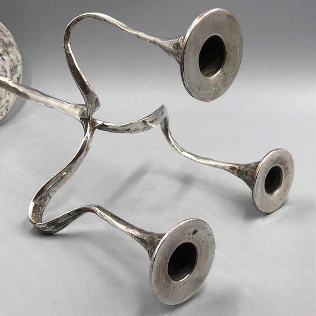 Gray Mid-Century Brutalist Candlestick by Kurt Jesch for Amadeus/Tonini, 1970s For Sale - Image 8 of 15