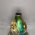 Mid 20th Century Iridescent Gourd Vase With Figural Motif | Colorful Ceramic Home Decor For Sale - Image 5 of 9