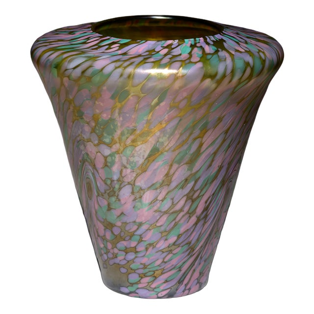 Austro-Bohemian Jugendstil Iridescent Art Glass Vase, 1890s For Sale