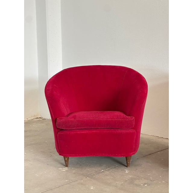 Sofa and Armchairs with Wooden Feet, 1950s, Set of 3 For Sale - Image 6 of 14