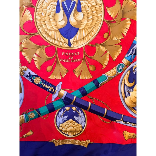 Textile Hermès Daïmyo Silk Scarf 1998 Designed by Françoise Faconnet For Sale - Image 7 of 12
