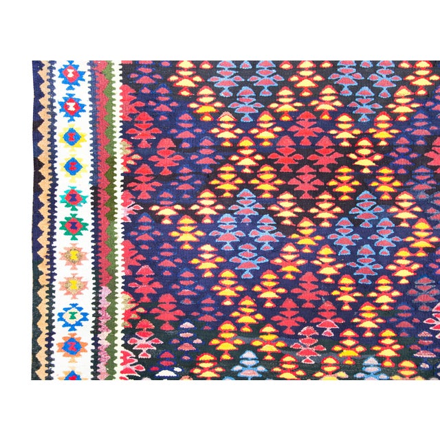 Vintage Persian Qazvin Kilim Rug For Sale - Image 12 of 18
