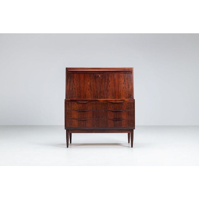1960s Secretaire in Santos Rosewood by Erling Torvits for Klim Mobelfabrik, Denmark, 1960 For Sale - Image 5 of 18